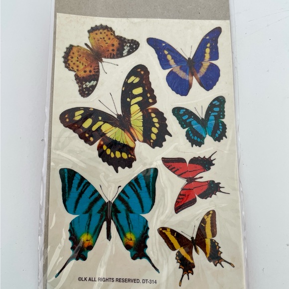 VINTAGE Y2K Butterflies Temporary TATTOOS - Picture 3 of 5